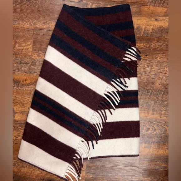 H&M Studio AW 2019 Wrap Blanket Fringe Over Wool-blend Skirt size 32 US 0 - Picture 2 of 6